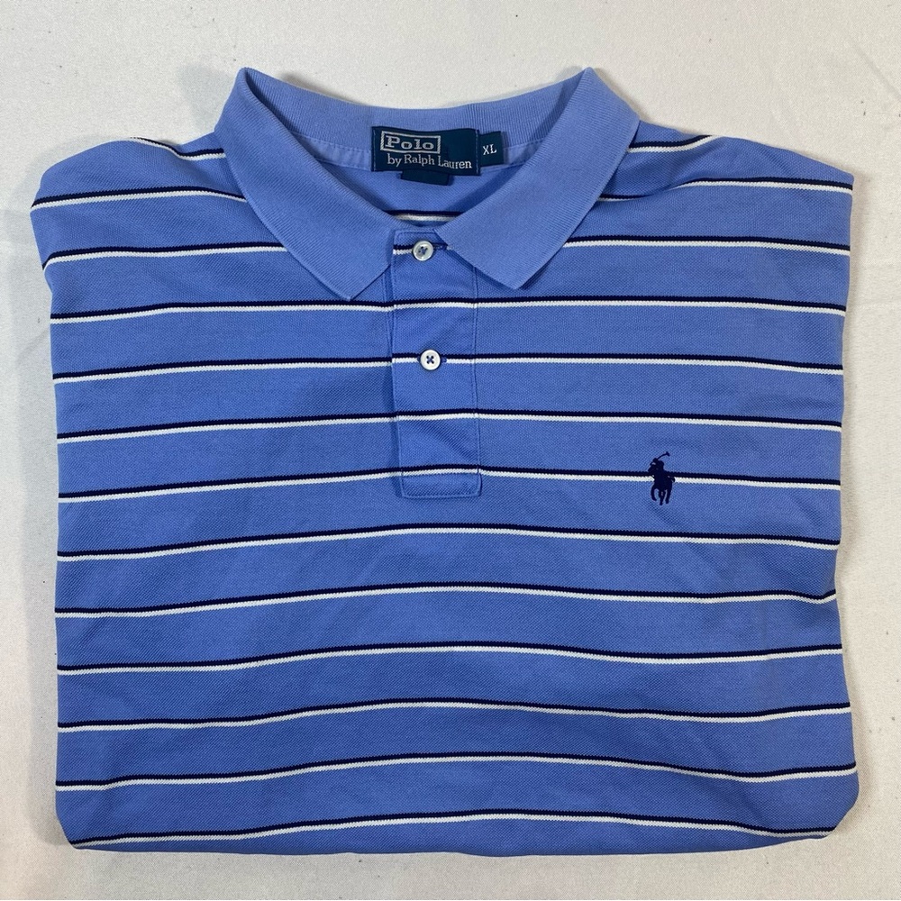 Polo by Ralph Lauren Men's Short Sleeve Blue Shirt - Size XL